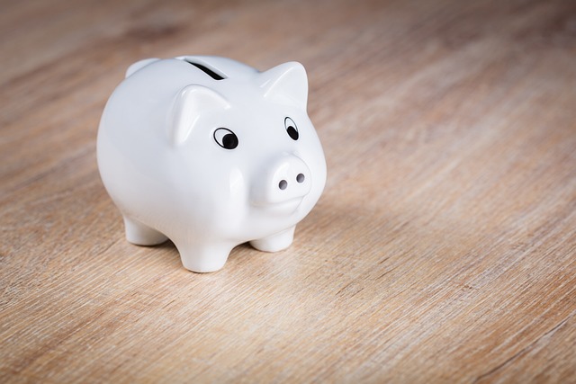 save regularly with a piggy bank